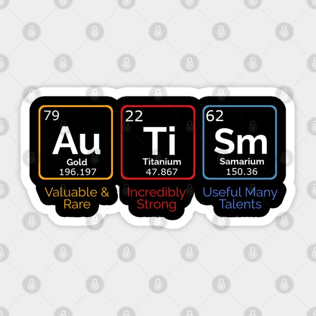 Autism Awareness Chemical Element Sticker by dentikanys